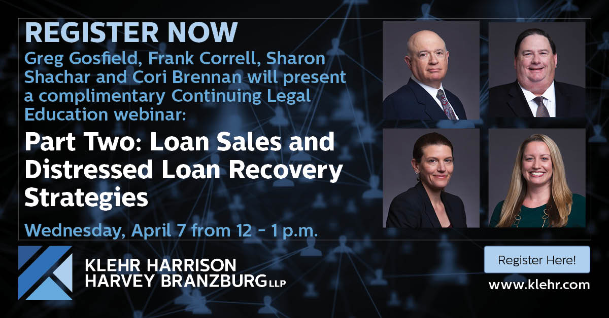 CLE Webinar Part Two Loan Sales And Distressed Loan Recovery 